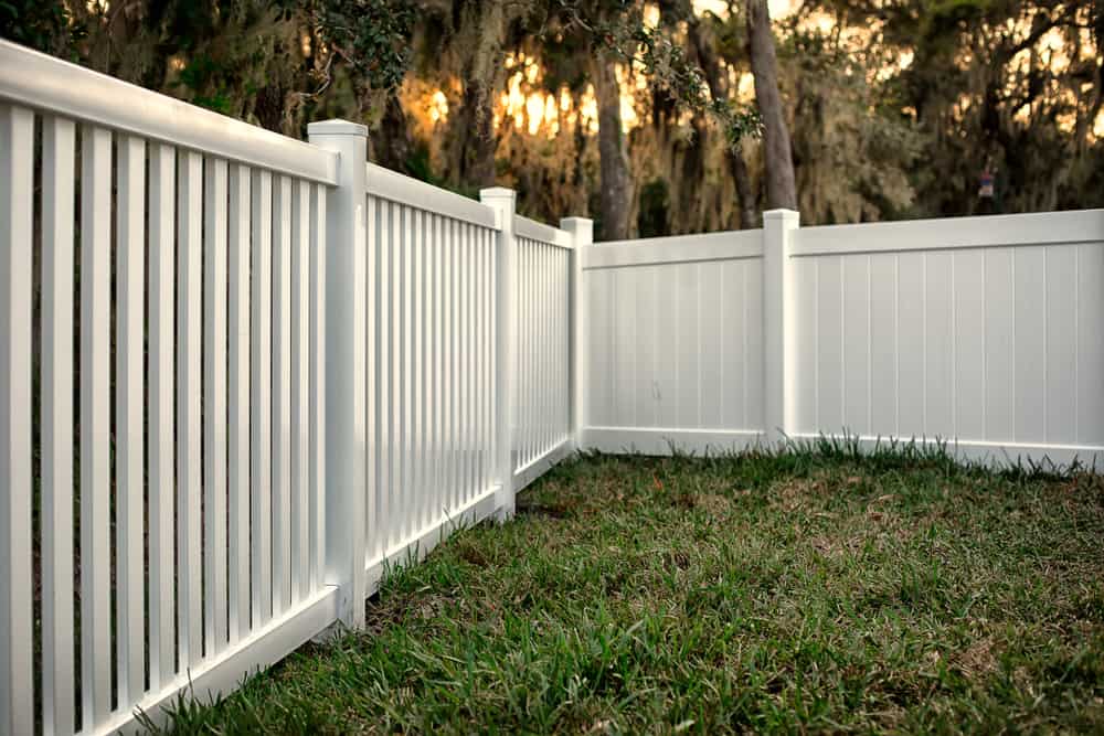 Made In the USA! 160 Feet of White Vinyl Privacy Fencing