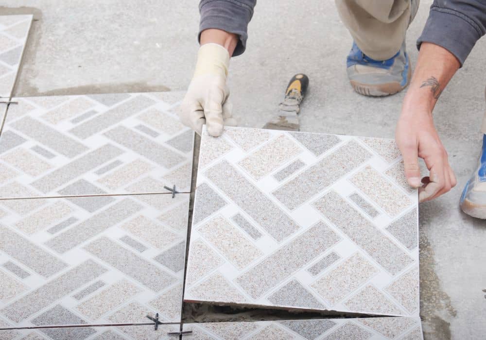Steps to install tile over linoleum floor