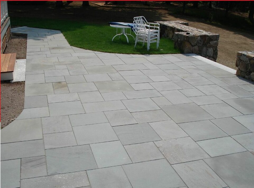 Stamped concrete finish