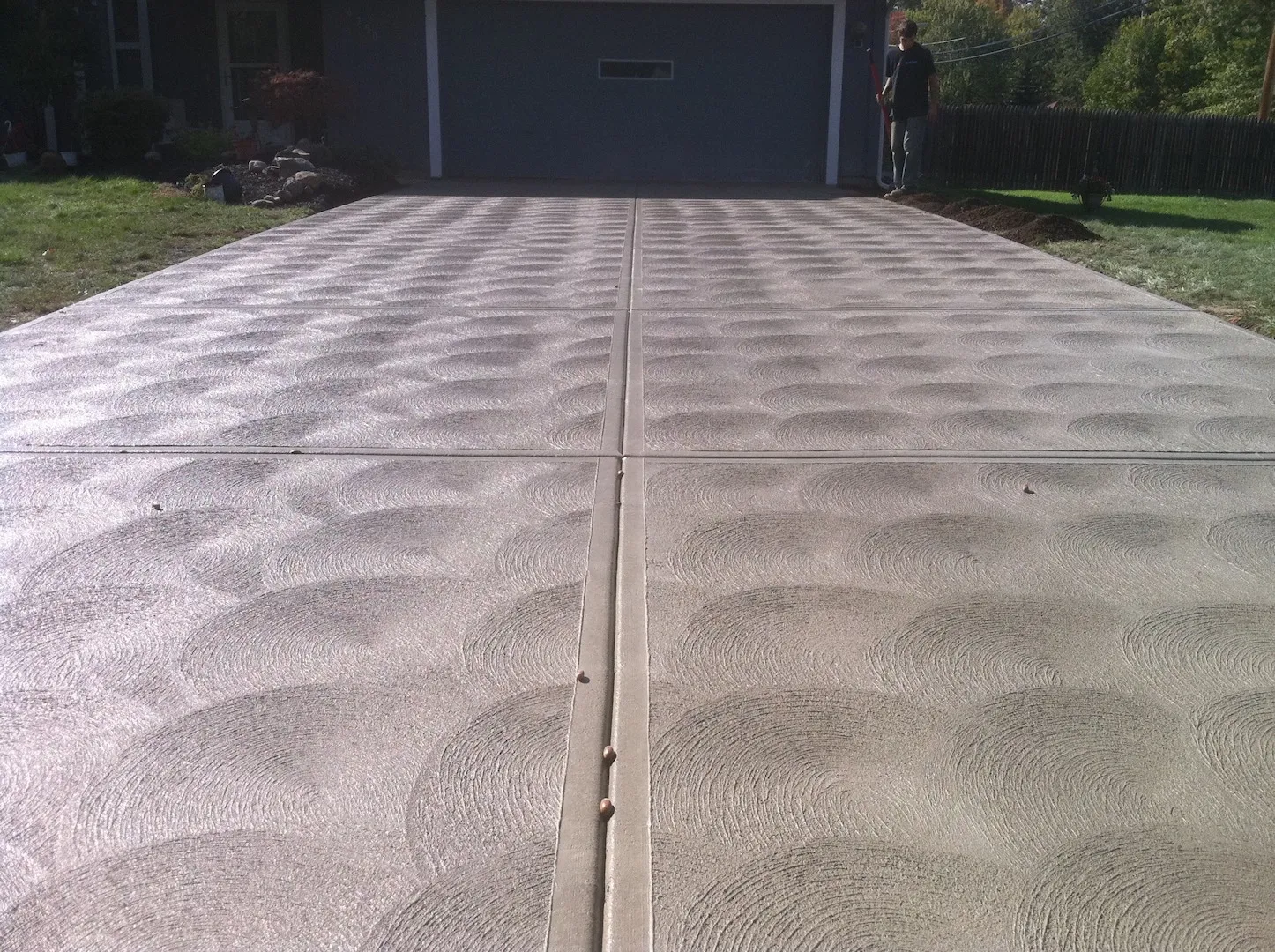 Swirl concrete finish